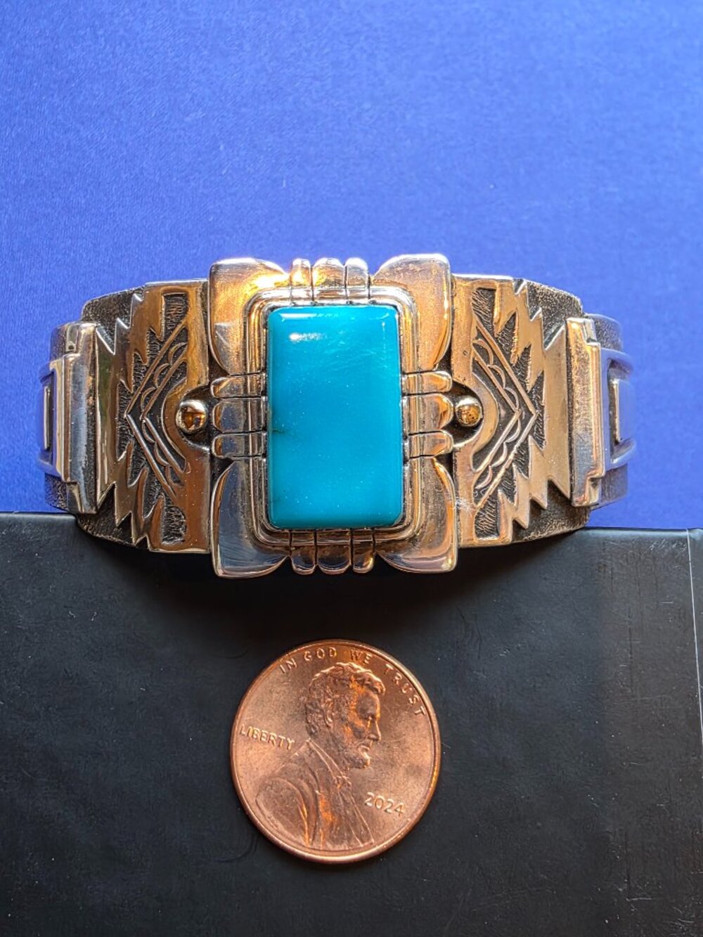 Ray Winner Sterling Silver/Turquoise Cuff